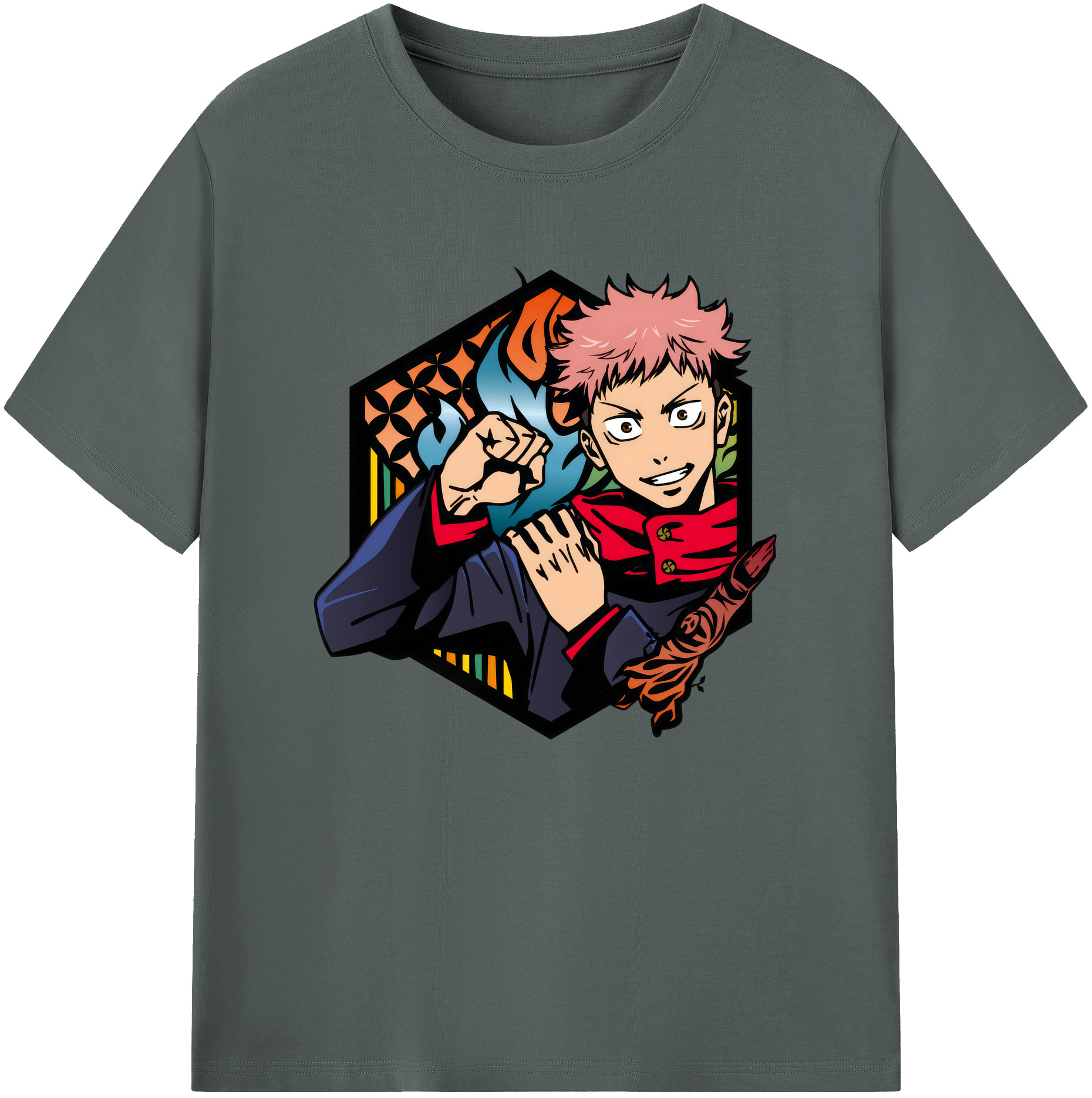 （画像用） 呪術廻戦 Jujutsu Kaisen 綿100％ メンズ半袖Tシャツ｜肌触りやわらか＆通気性